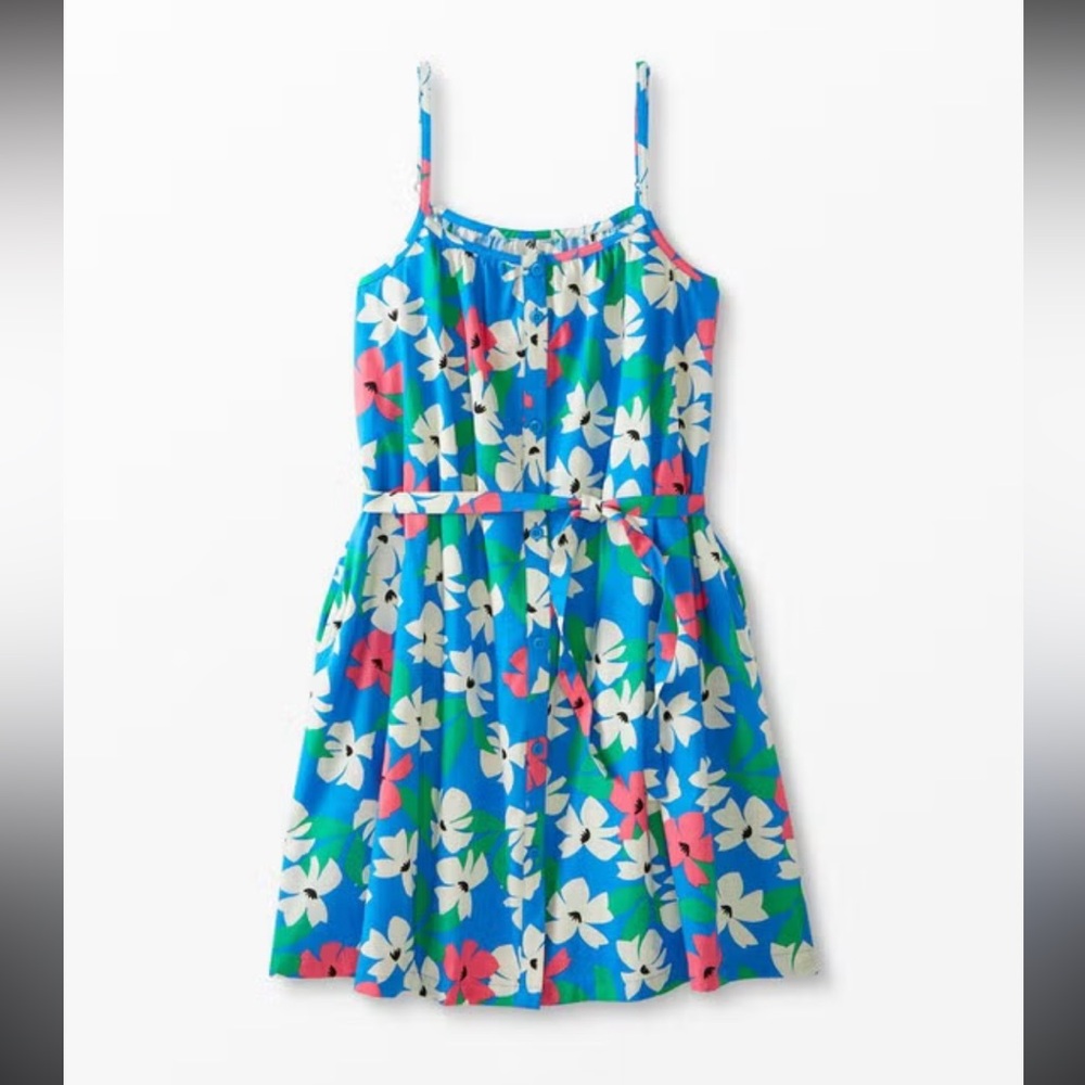 Hanna Andersson women’s Blue Floral summer swing Dress